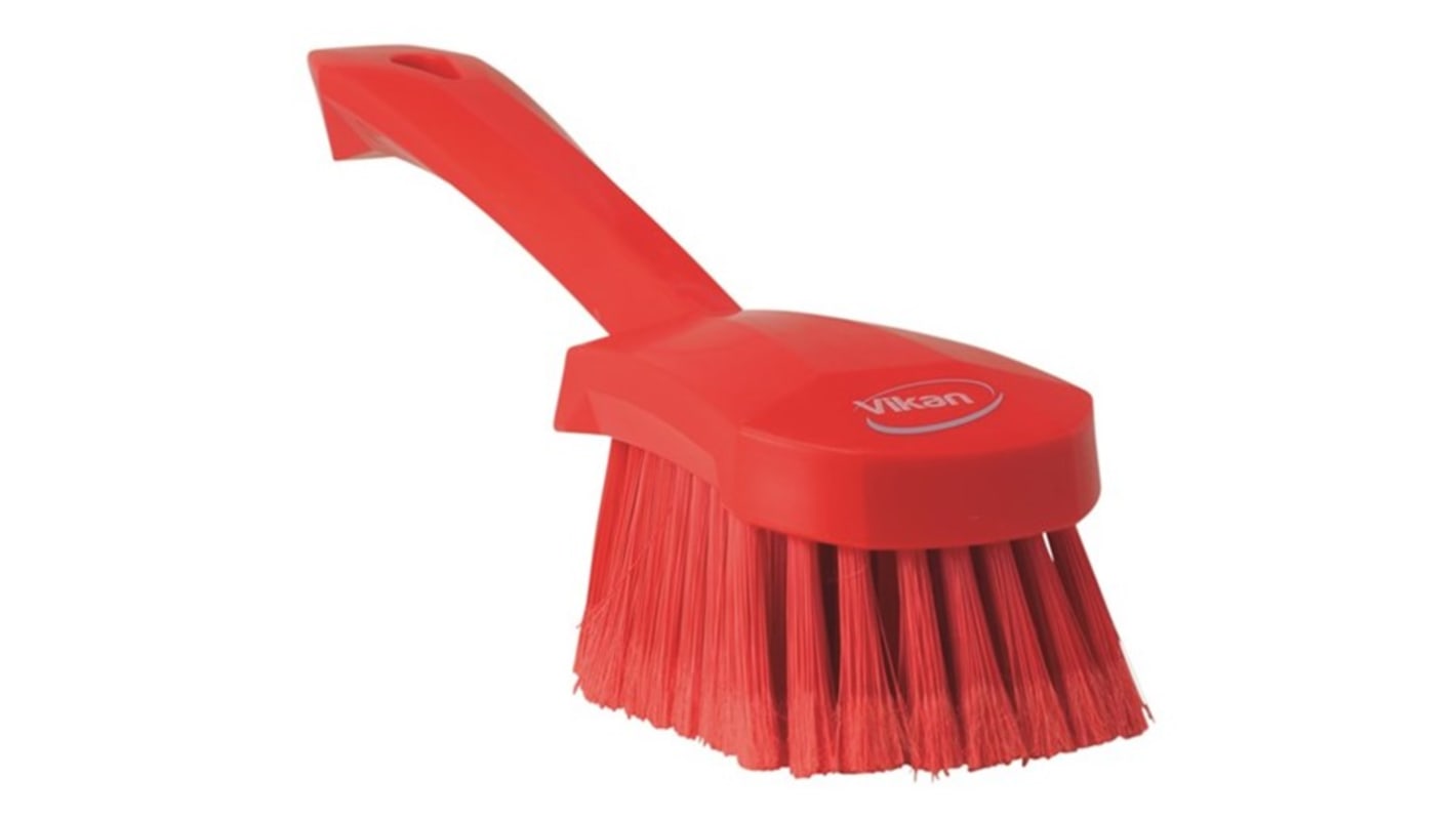 41945 Vikan Soft Bristle White Scrubbing Brush, 270mm bristle length