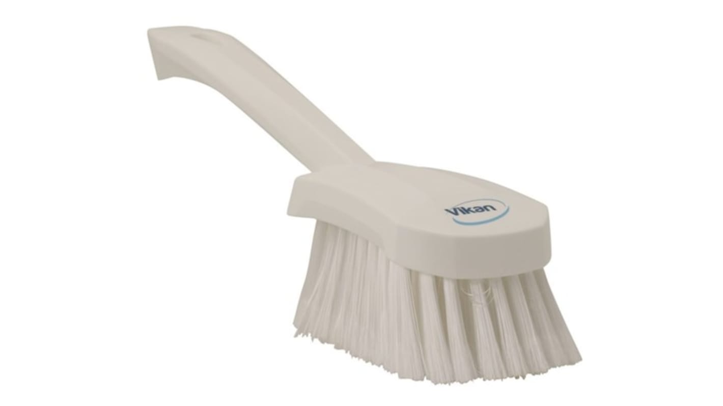 Vikan Soft Bristle Yellow Scrubbing Brush, 270mm bristle length, Polyester, Polypropylene, Stainless Steel bristle