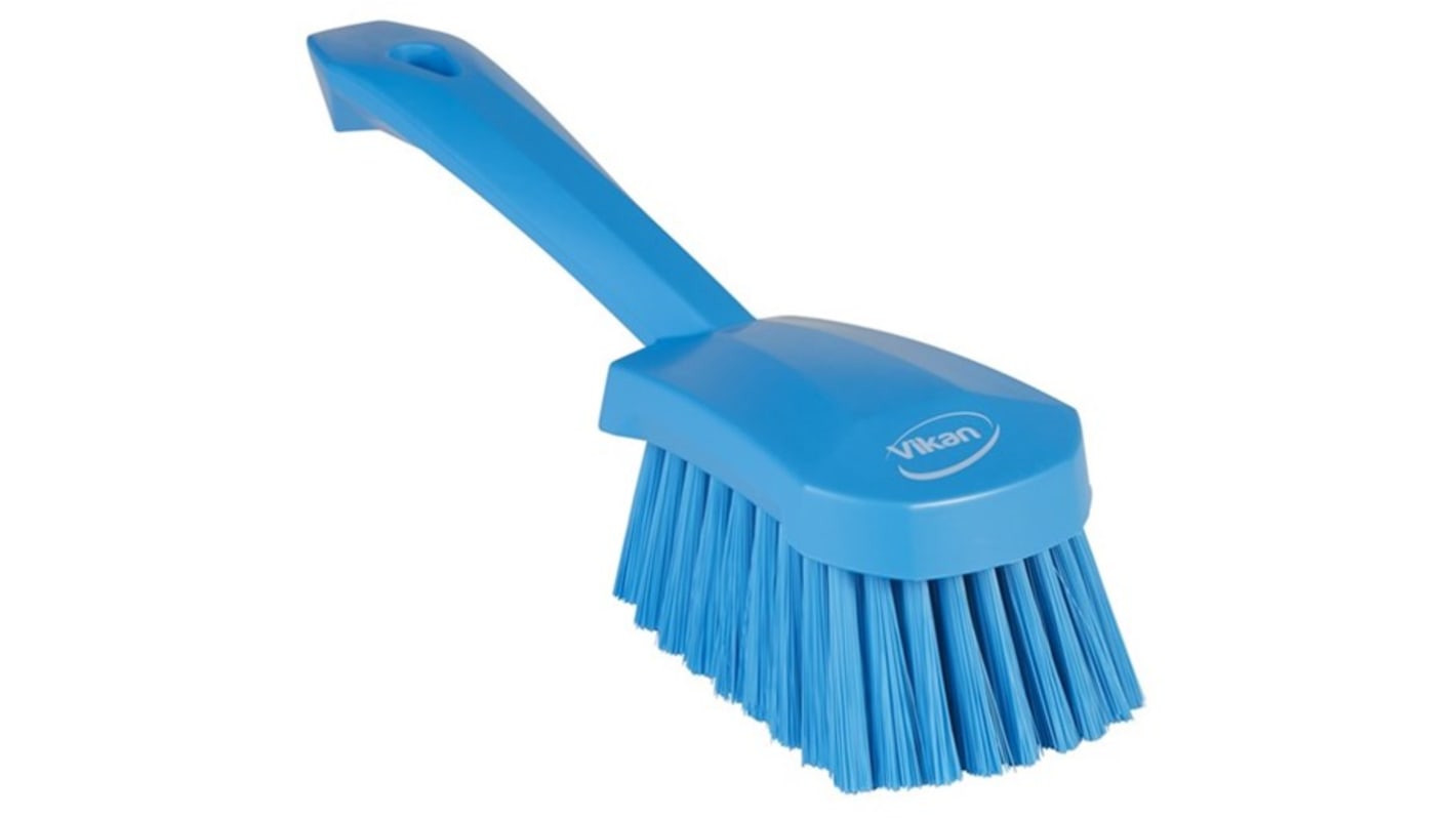 Vikan Red Hand Brush for Brushing Dry, Fine Particles, Floors with brush included