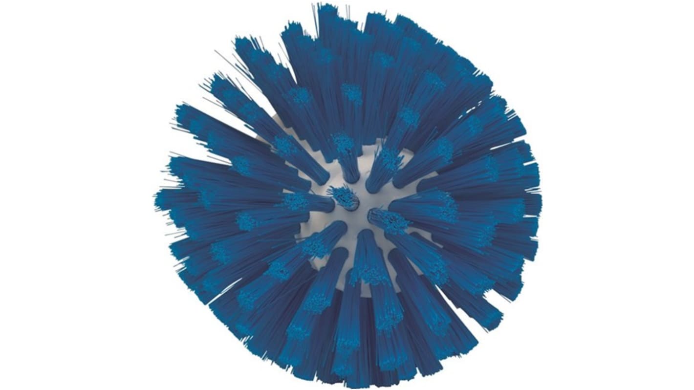 Vikan Medium Bristle Blue Scrub Brush, 60mm bristle length, Polyester, Polypropylene, Stainless Steel bristle material