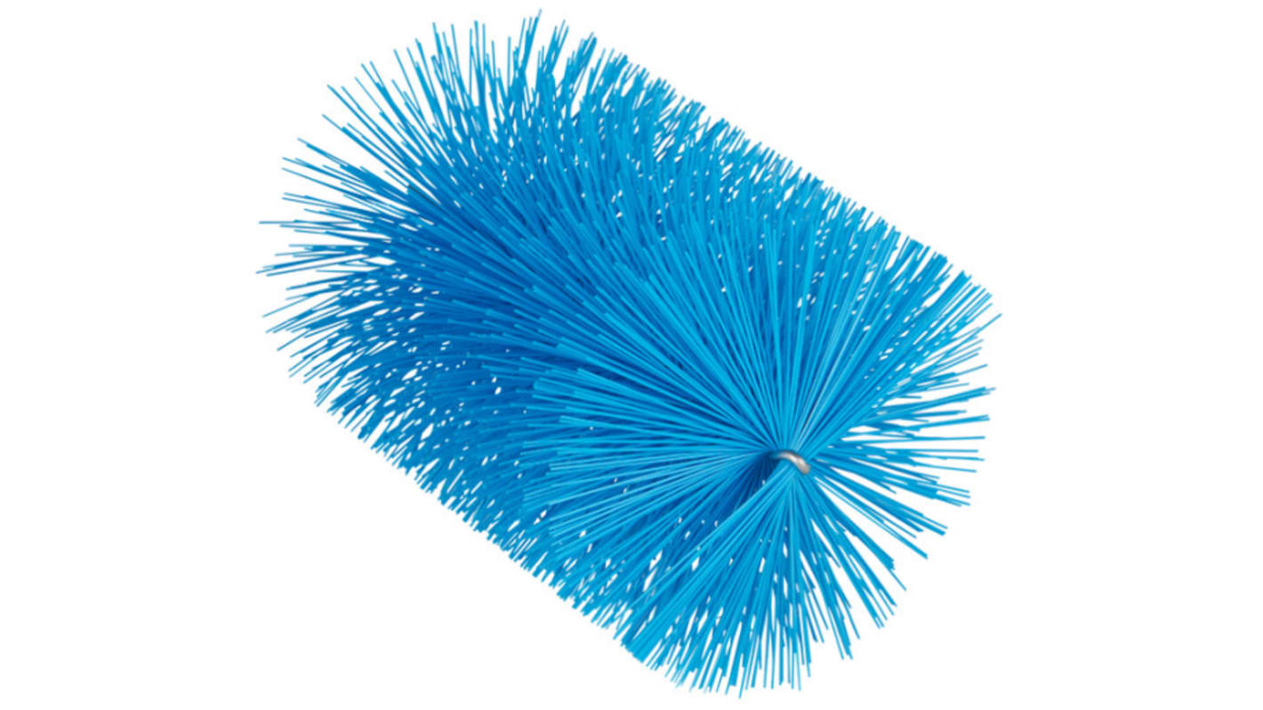 Vikan Medium Bristle Blue Scrub Brush, 56mm bristle length, Polyester, Polypropylene, Stainless Steel bristle material