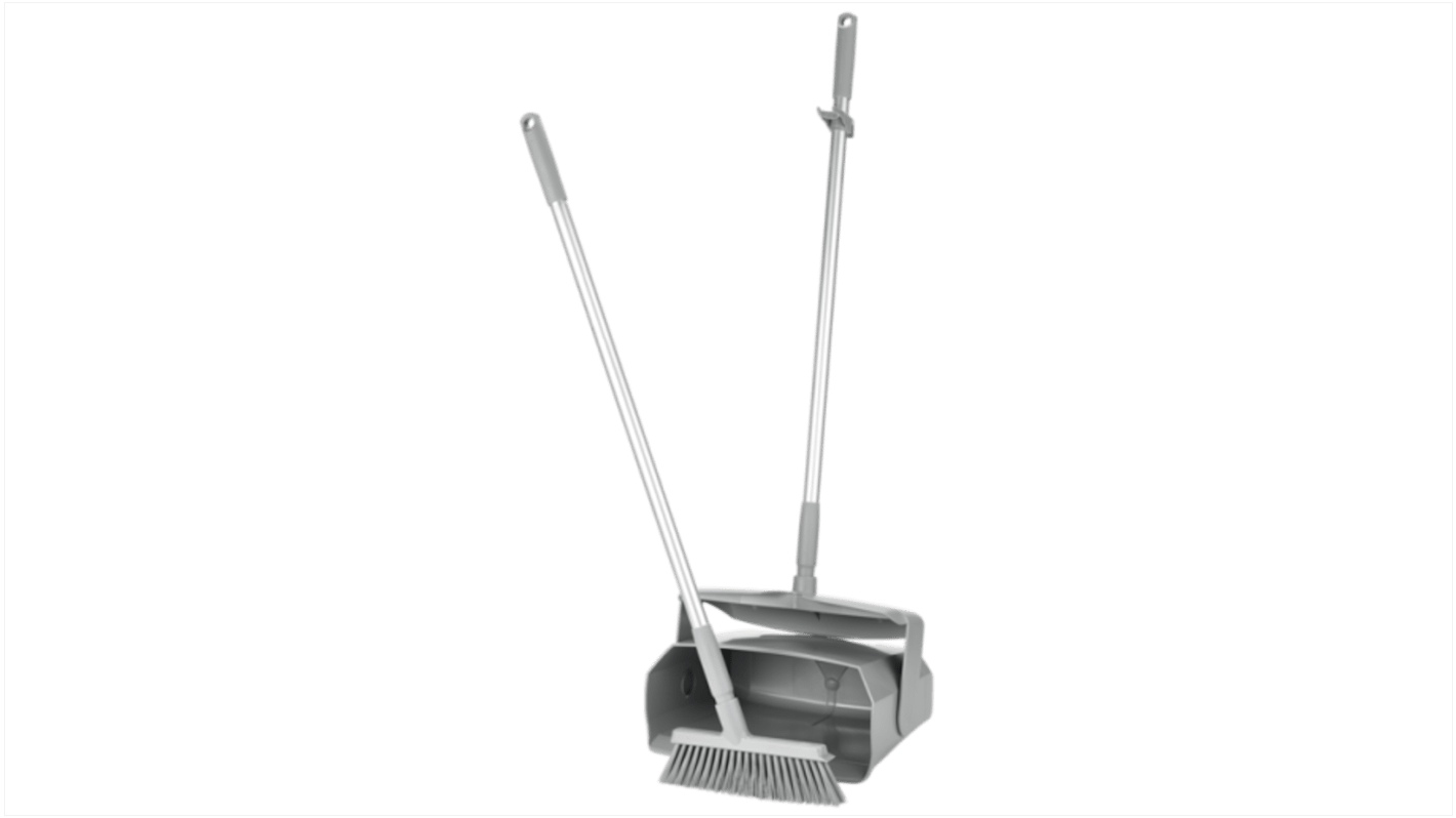 Vikan Grey Dustpan & Brush for Cleaning with brush included