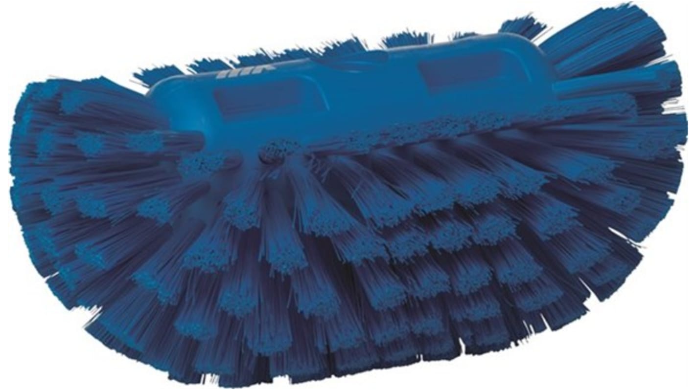 Vikan Medium Bristle Blue Scrub Brush, 40mm bristle length, Polyester, Polypropylene, Stainless Steel bristle material