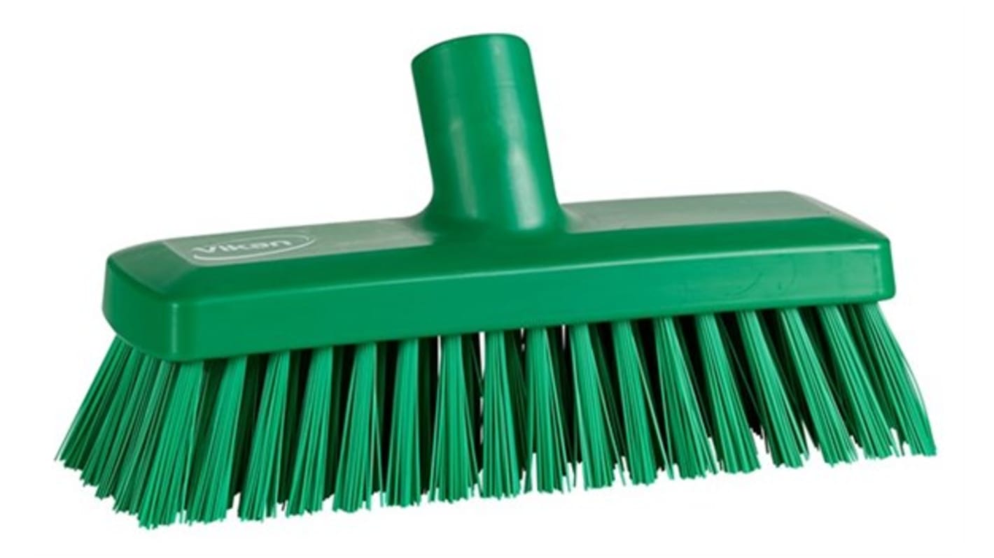 Vikan Broom, Green With Polyester, Polypropylene, Stainless Steel Bristles for  for General Purpose