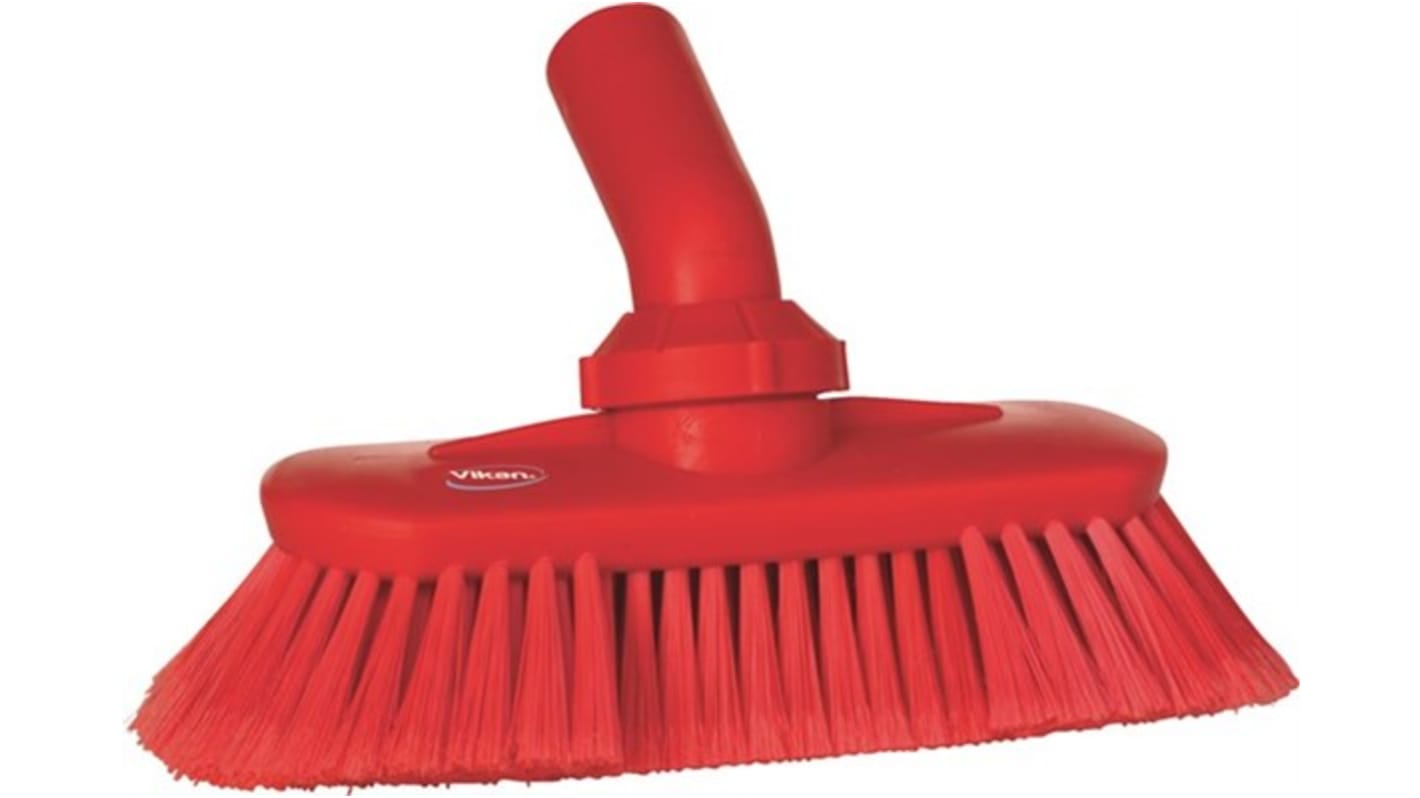 70674 Vikan Soft Bristle Red Scrubbing Brush, 44mm bristle length