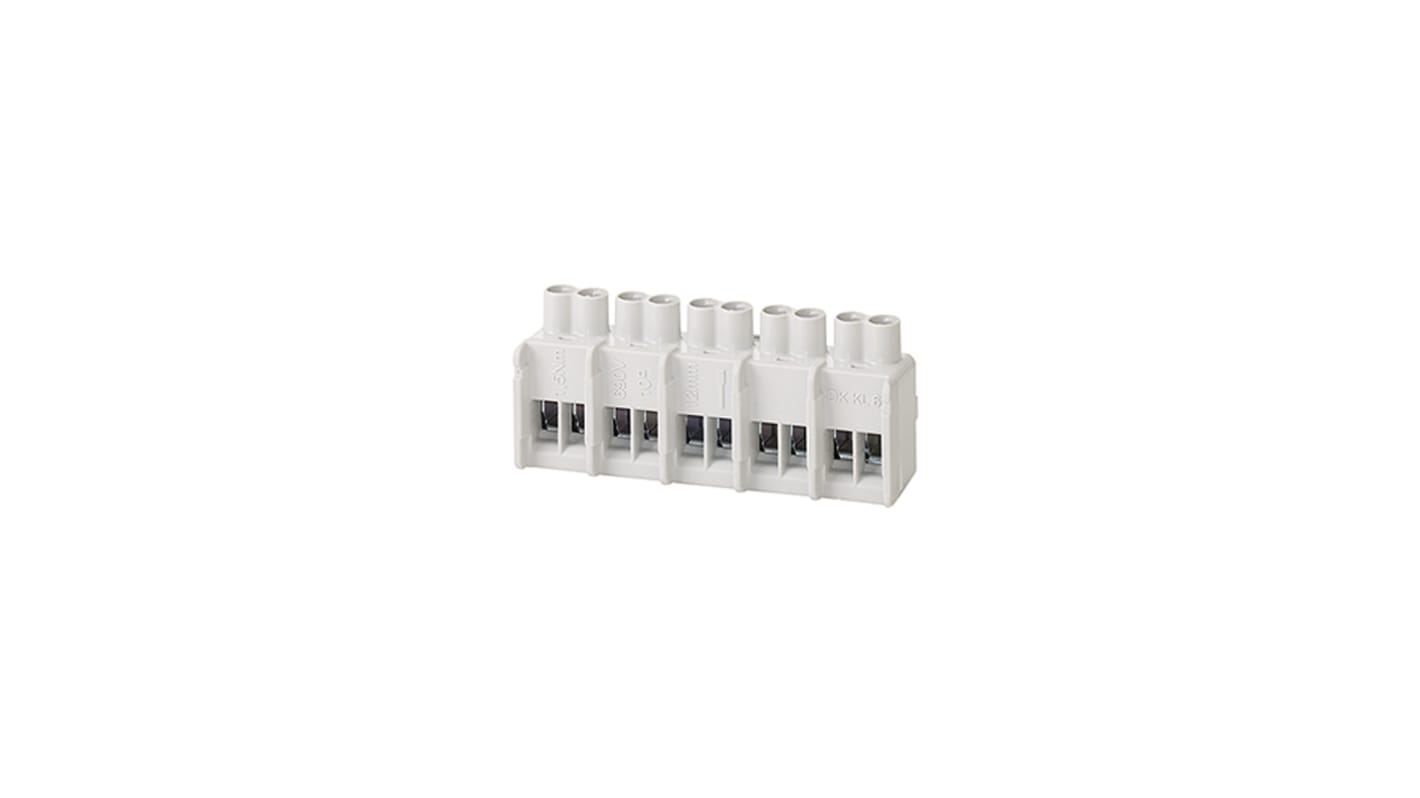 HENSEL DK Series Terminal Block, 5-Way, 40A, 1.5-10 mm² Wire, Clamp Termination