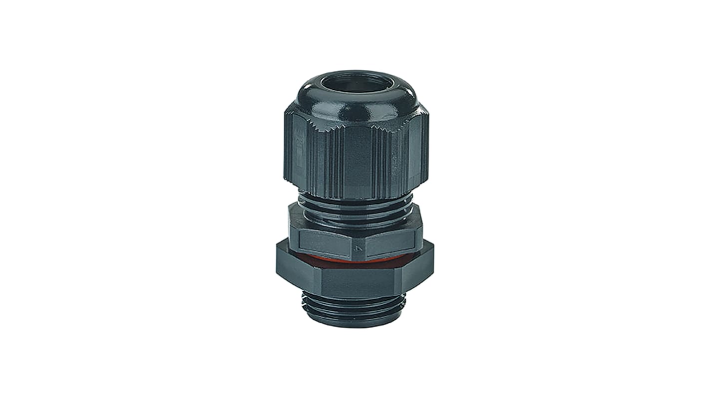 HENSEL AXM Series Black Polycarbonate Cable Gland, M20 Thread, 8mm Min, 13mm Max, IP66