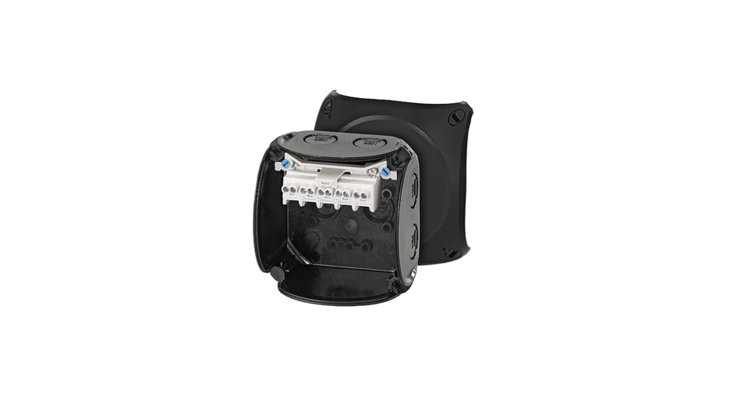 KF 0202 B HENSEL KF Series Black Polycarbonate Terminal Box, IP66
