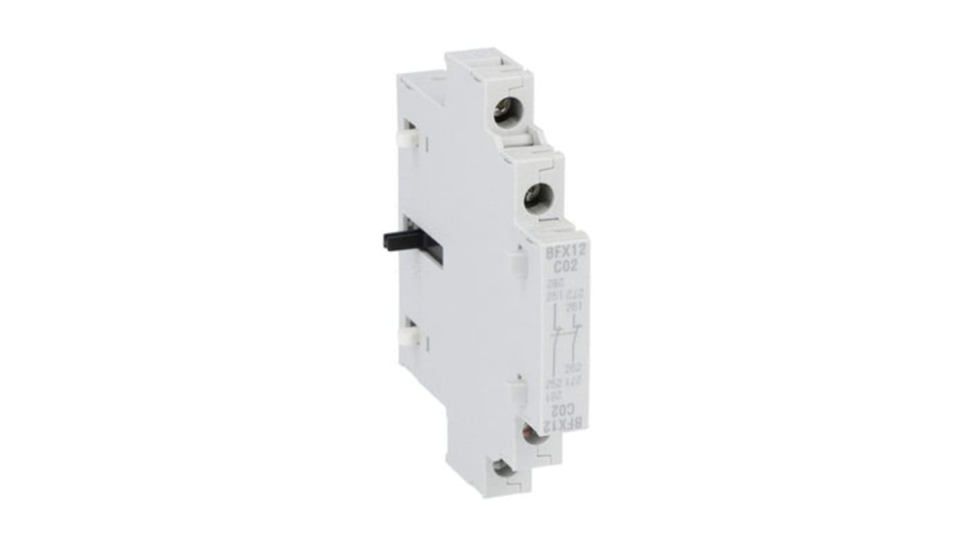 Lovato Auxiliary Contact, 2 Contact, 2NC, Side Mounting, BFX12C