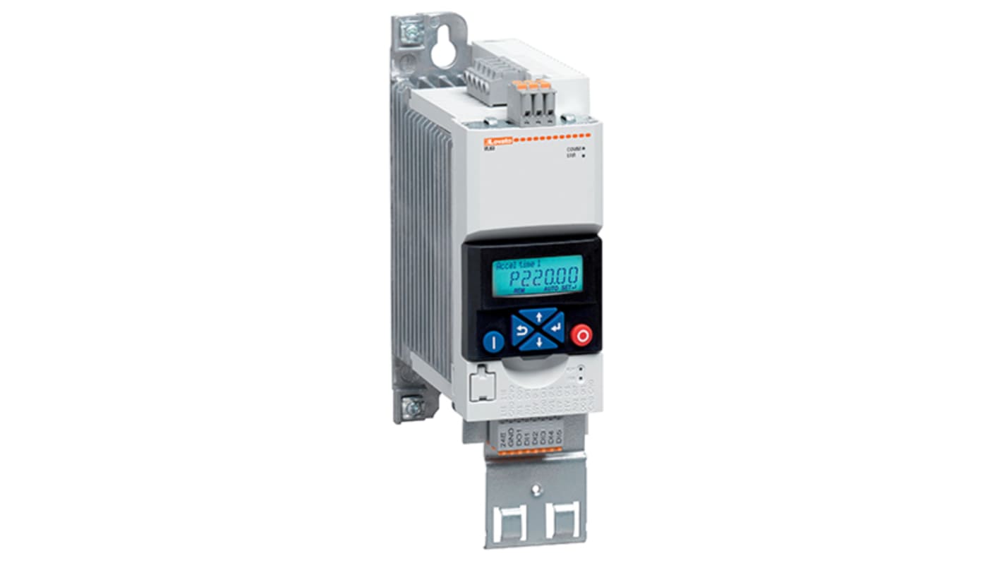 Lovato Variable Speed Drive, 0.37 kW, 3 Phase, 400-480 V, 1.3 A, VLB Series