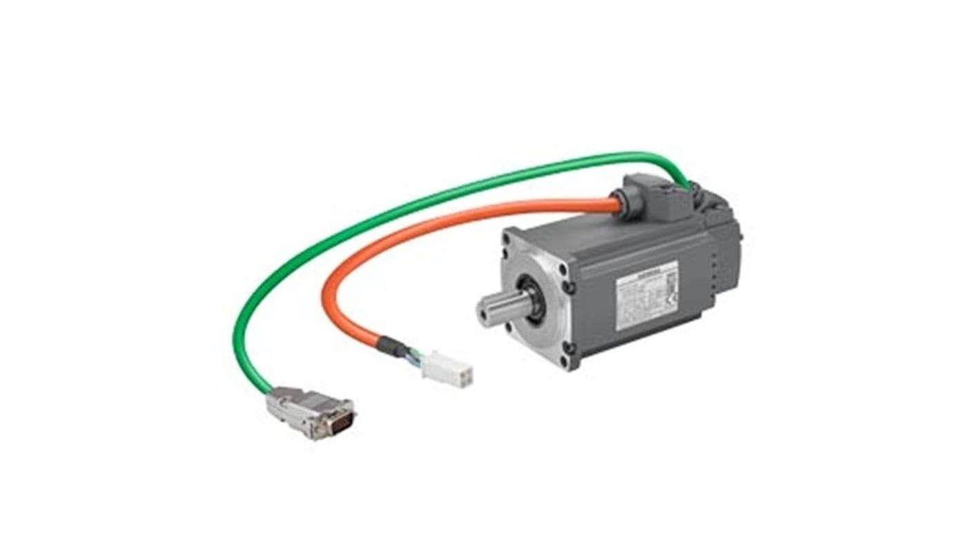 Siemens S-1FL6 Clockwise Synchronous Servo Motor, 0.2 kW, 230 V, Flange Mount Mounting