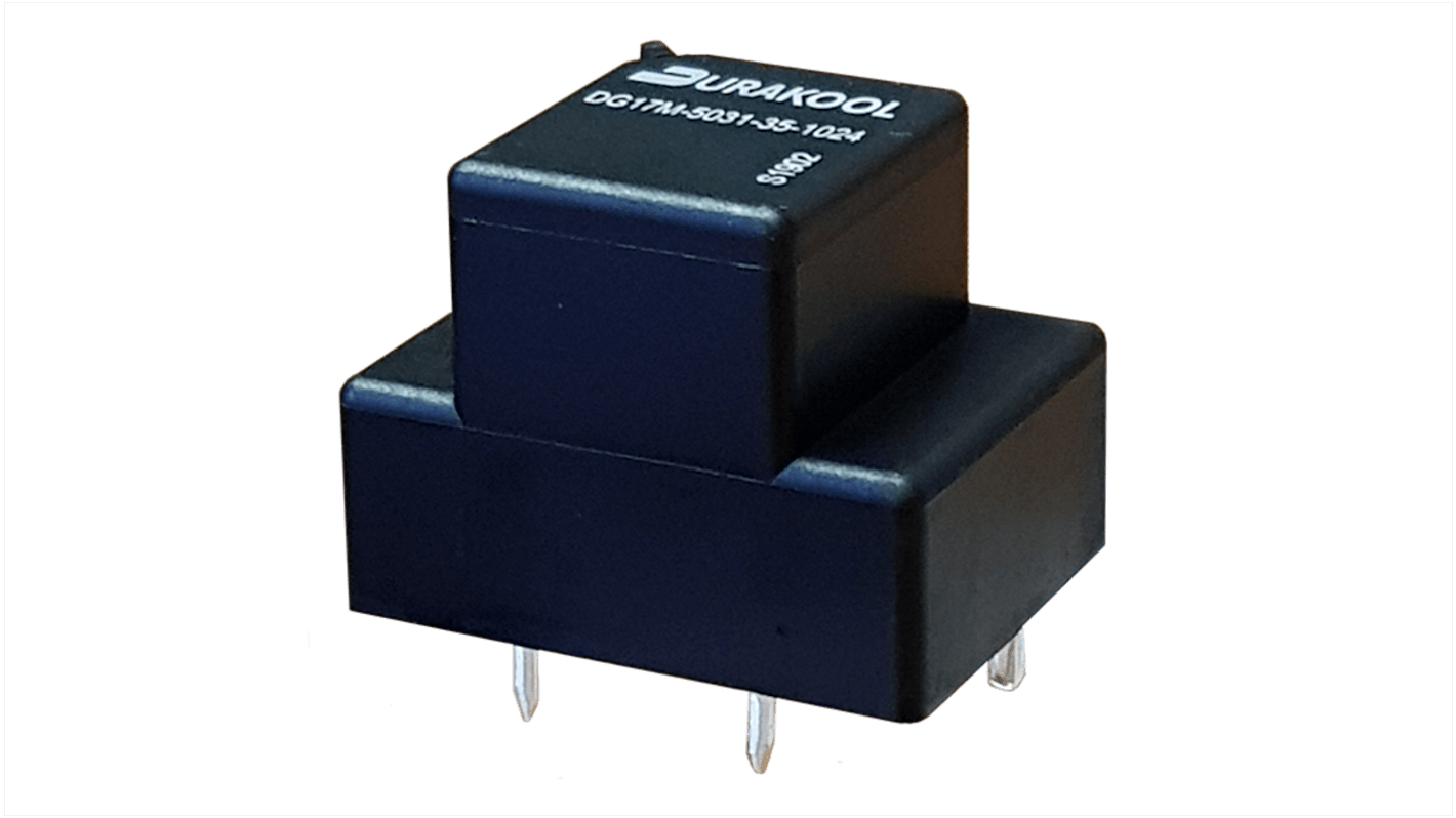 Durakool PCB Mount Power Relay, 12V dc Coil, 15A Switching Current, SPST-NO