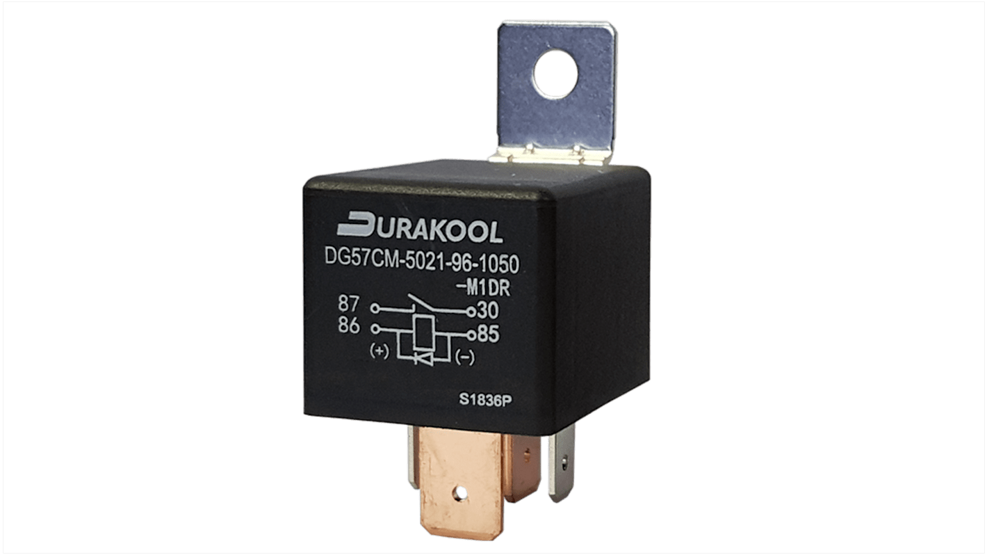 DG57CM5021761012R Durakool Plug In Power Relay, 12V dc Coil