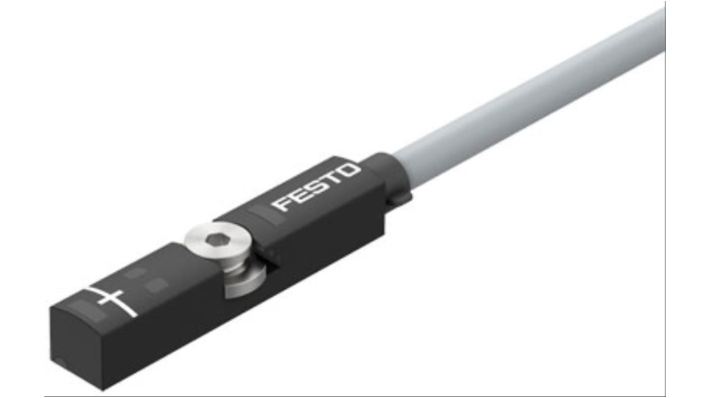 Festo Magneto Resistive Proximity Sensor, IP65, IP68, IP69K, 24V dc, NC Operation, SMT-8M-A, with LED indicator, 8138001