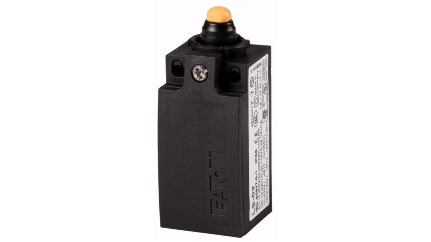 Eaton Series Plunger Limit Switch, 1NO/1NC, IP66, IP67, Plastic Housing, 400V ac Max, 4A Max