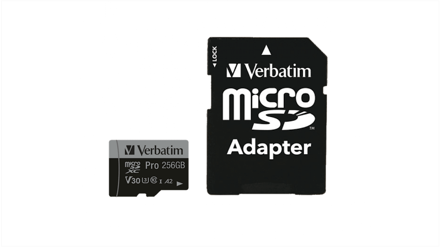 Micro SD Verbatim, 256 GB, Scheda MicroSDHC, MicroSDXC