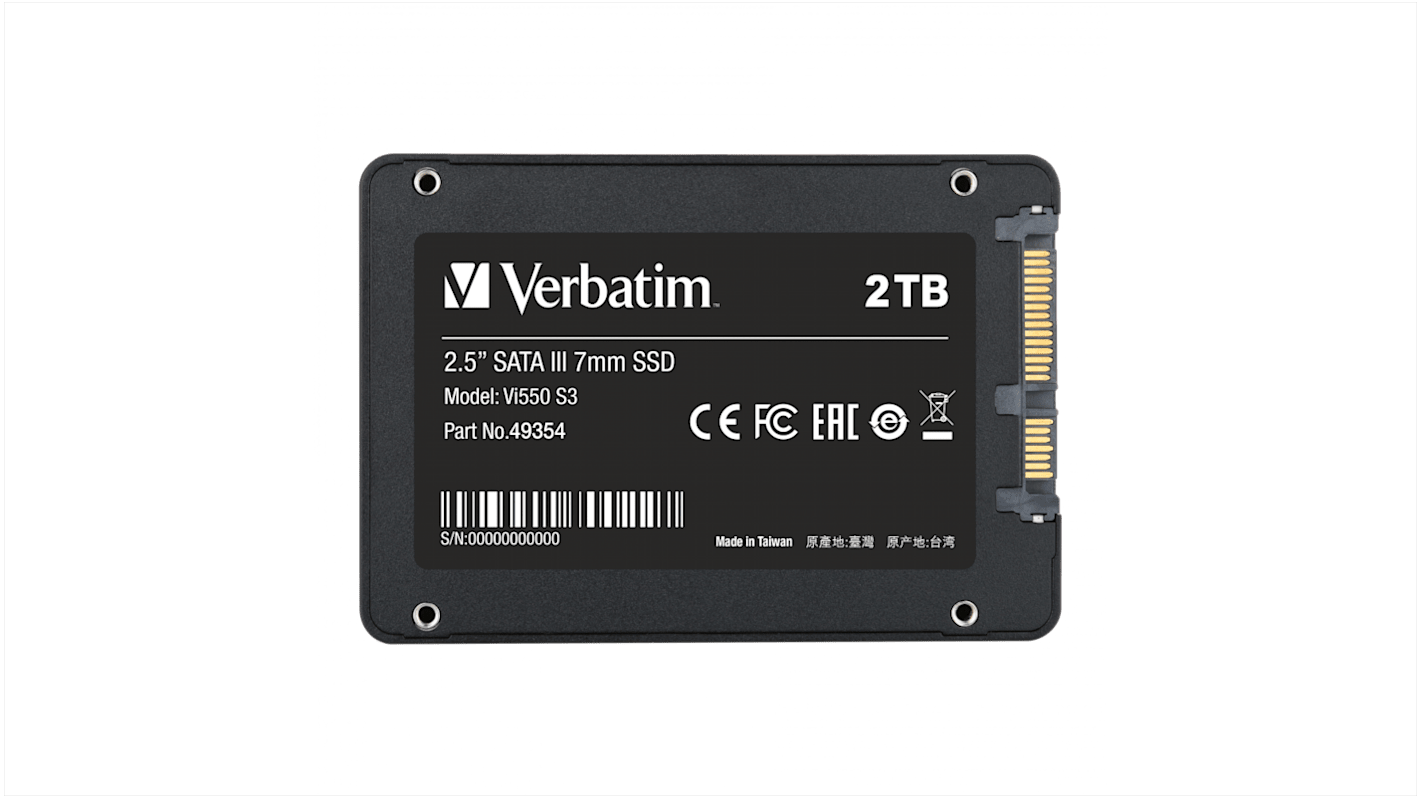 Disk SSD 2 TB Interní, rozhraní: SATA III Ne Verbatim