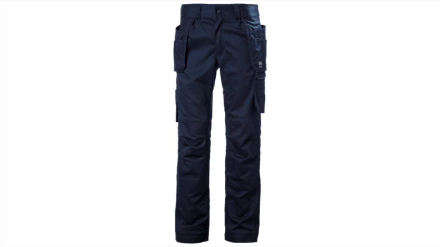 Helly Hansen 77521 Navy Men's Cotton, Polyester Durable, Stretchy Trousers 33in, 84cm Waist