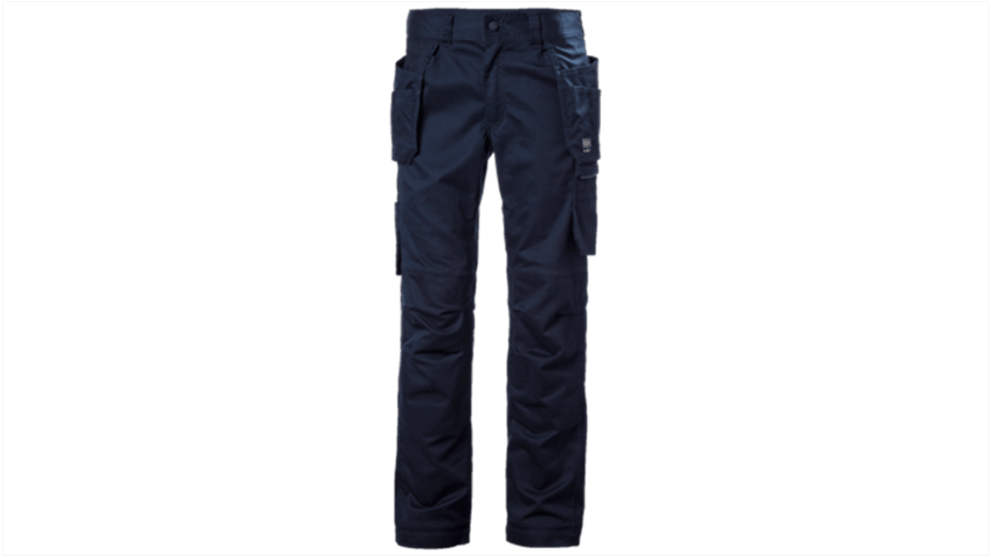 Helly Hansen 77521 Navy Men's Cotton, Polyester Durable, Stretchy Trousers 50in, 128cm Waist