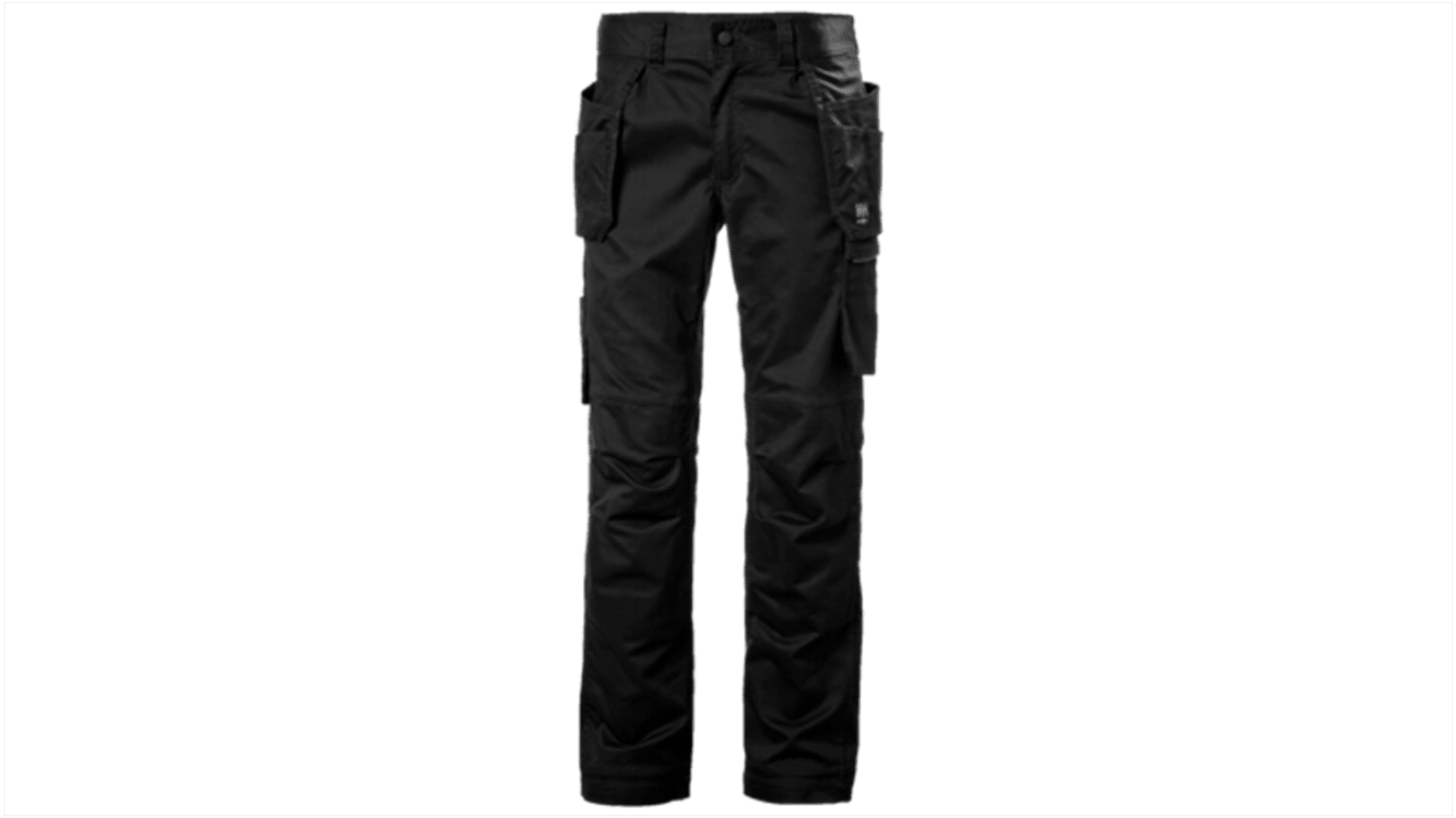 Pantalon de travail Helly Hansen 77521, 114cm Homme, Noir en Coton, polyester, Léger, Extensible