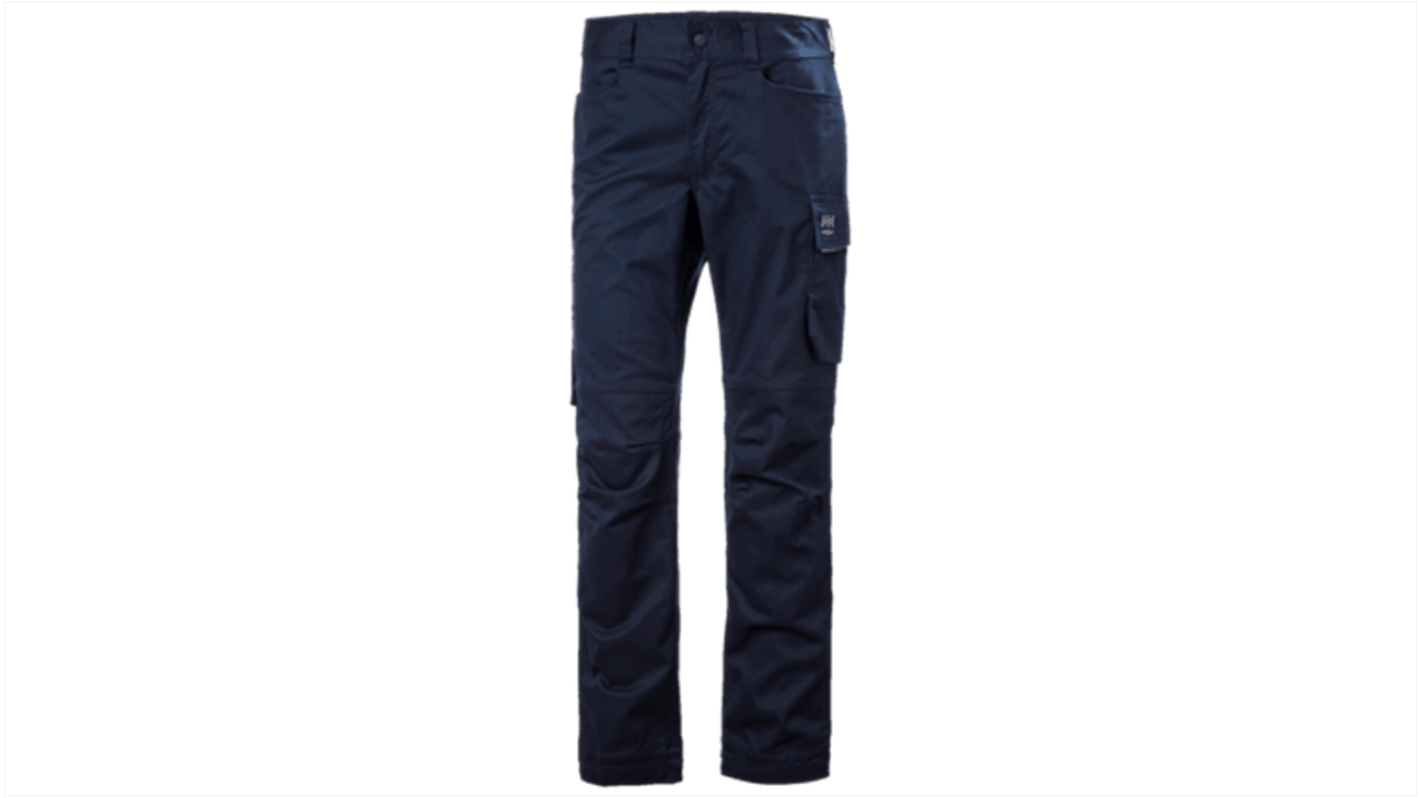 Helly Hansen 77523 Navy Men's Cotton, Polyester Lightweight, Stretchy Work Trousers 38in, 96cm Waist