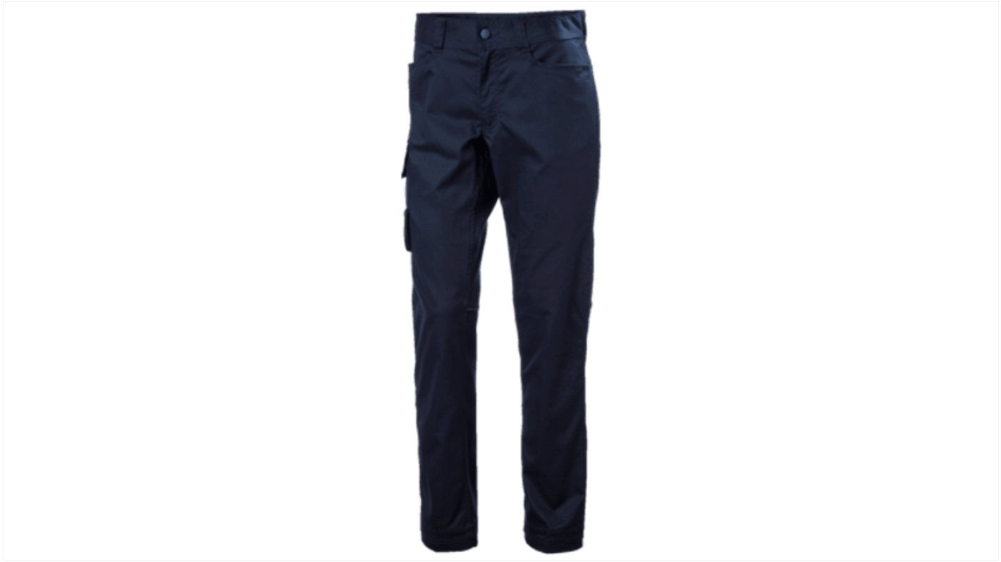 Helly Hansen 77525 Navy Men's Cotton, Polyester Lightweight, Stretchy Trousers 50in, 128cm Waist