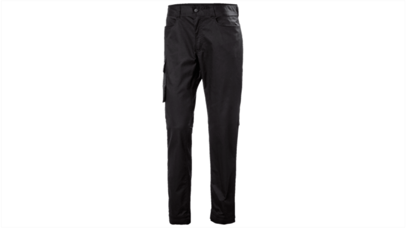 Helly Hansen 77525 Black Men's Cotton, Polyester Lightweight, Stretchy Trousers 35in, 88cm Waist