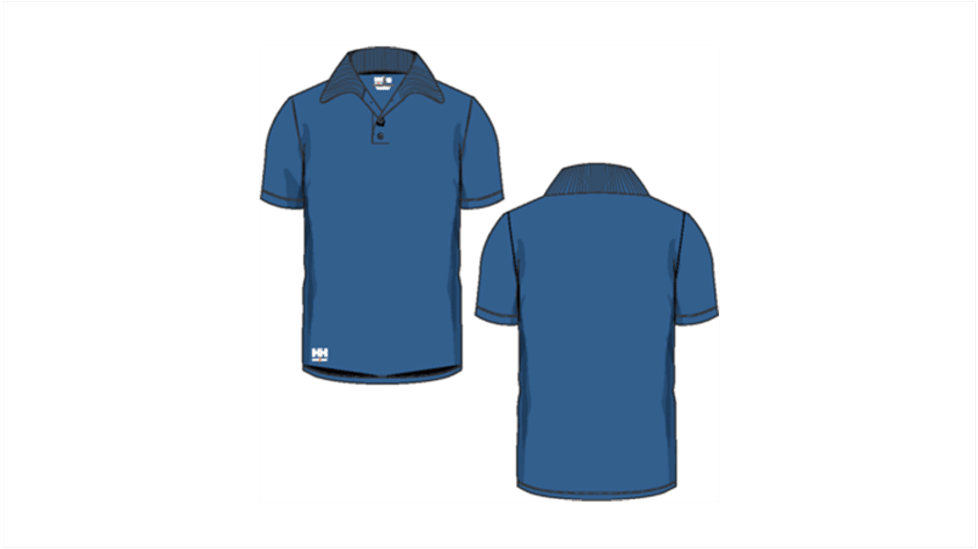 Helly Hansen 79167 Blue 100% Cotton Polo Shirt, UK- XXL, EUR- XXL