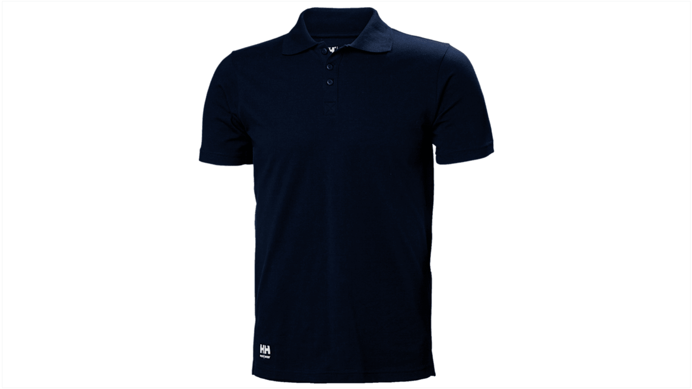 Helly Hansen 79167 Navy 100% Cotton Polo Shirt, UK- S, EUR- S