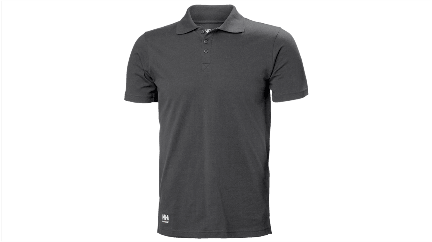 Helly Hansen 79167 Dark Grey 100% Cotton Polo Shirt, UK- L, EUR- L