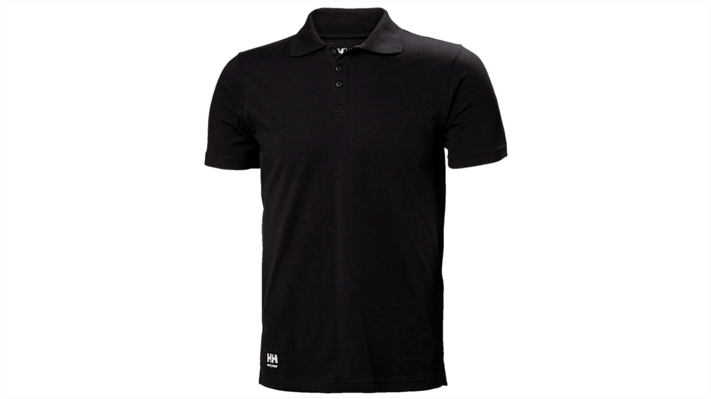 Helly Hansen 79167 Polohemd, 100 % Baumwolle Schwarz, Größe XXL