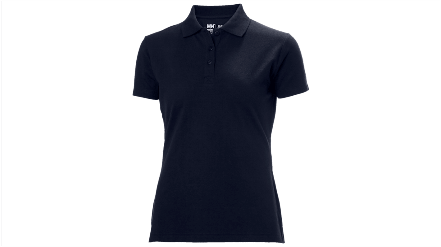 Helly Hansen 79168 Navy 100% Cotton Polo Shirt, UK- S, EUR- S