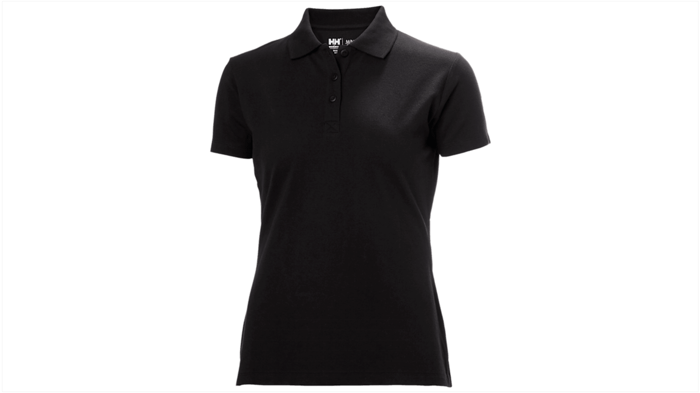 Helly Hansen 79168 Black 100% Cotton Polo Shirt, UK- XL, EUR- XL