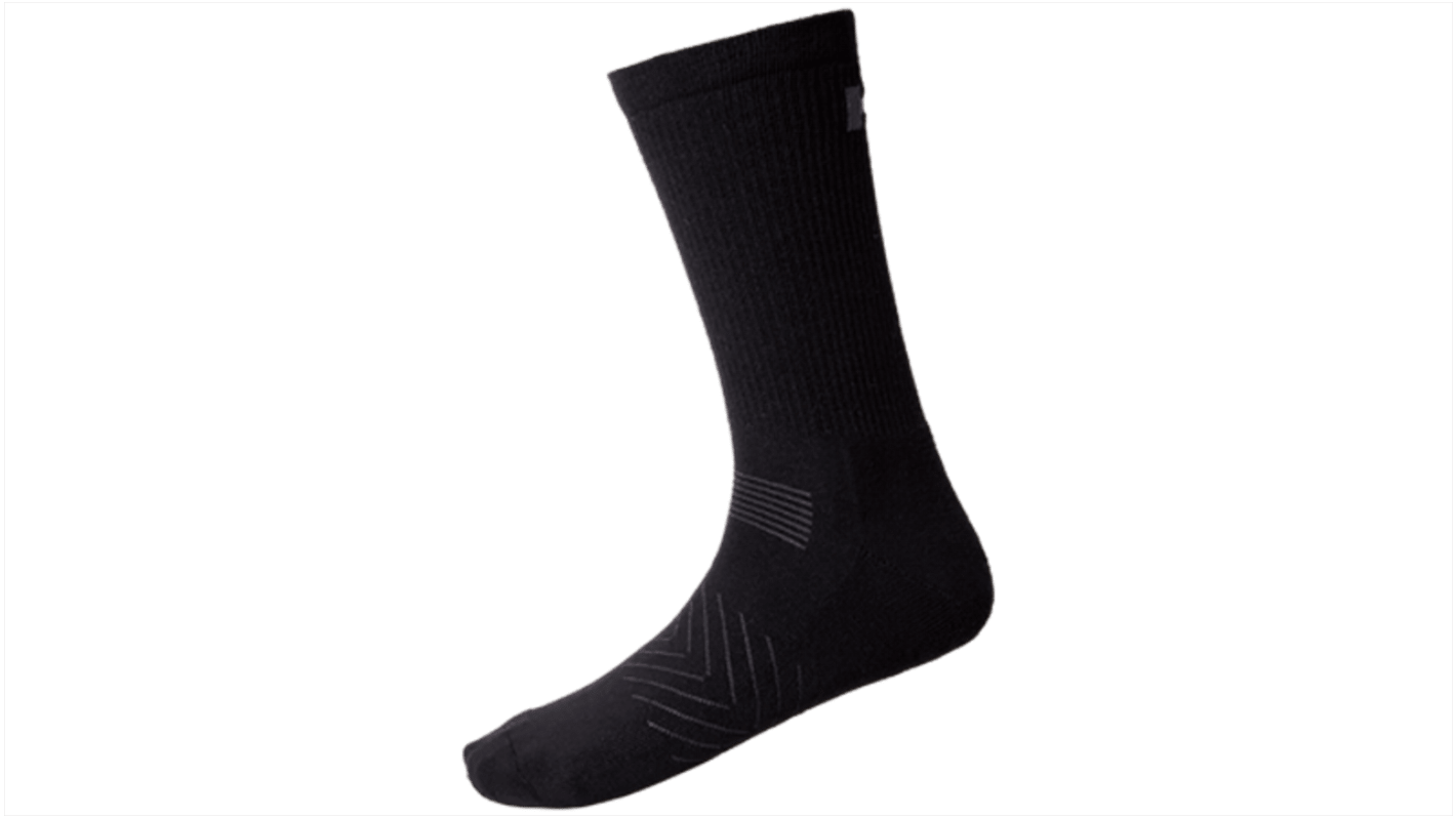 Helly Hansen Socken, 3 % Elastan, 26 % Polyamid 71 % Baumwolle Schwarz, Größe 39 → 42