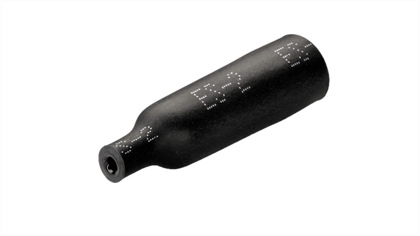 TE Connectivity Adhesive Lined End Cap, Black 7.4mm Sleeve Dia. x 30mm Length 0.167361111111111 Ratio, RAYCHEM ES-CAP