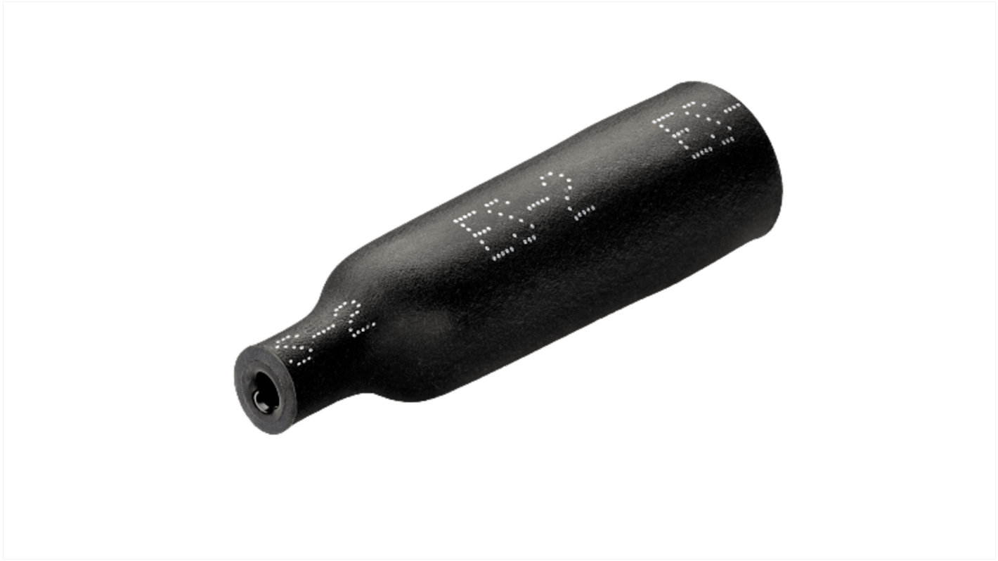 TE Connectivity Adhesive Lined End Cap, Black 7.4mm Sleeve Dia. x 35mm Length 0.167361111111111 Ratio, RAYCHEM ES-CAP