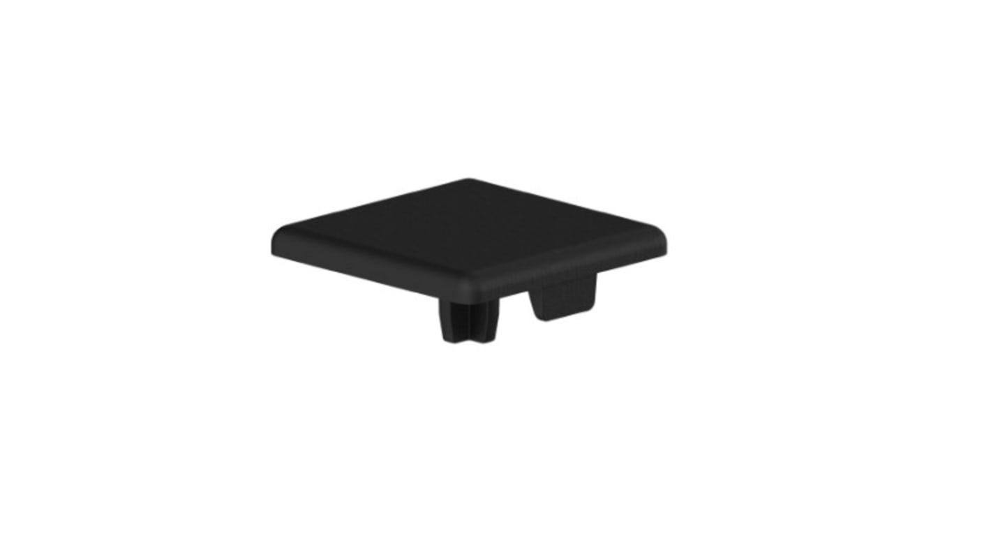 RS PRO Kunststoff Endkappe Schwarz, passend für 30 x 30mm Kabelkanäle