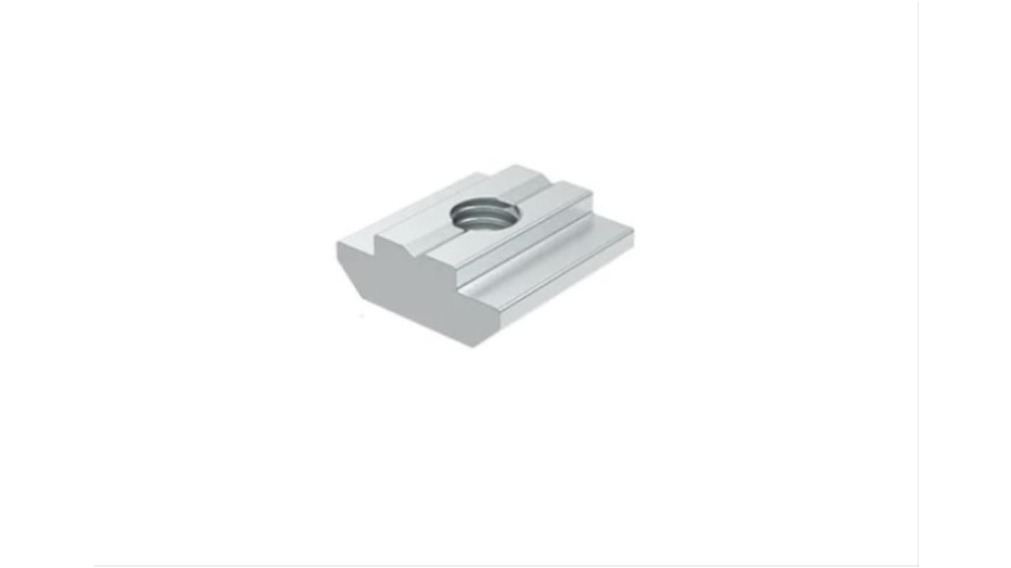 RS PRO M5 Sliding Block Connecting Component, Strut Profile 30 mm, Groove Size 8mm, Round Tube Size M5