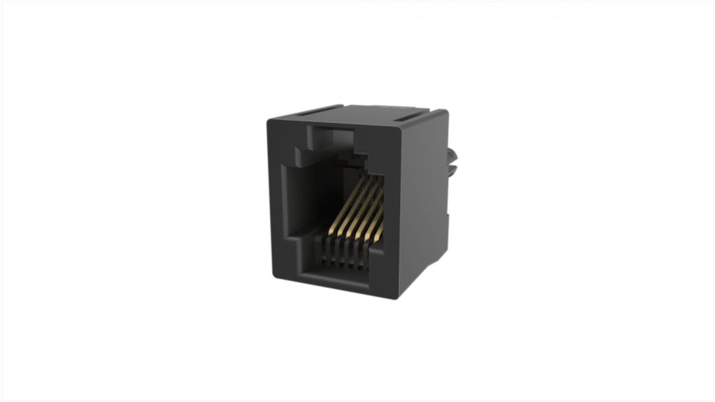 Amphenol Communications Solutions RJE08 Series Female Ethernet Connector, Through Hole, Cat3