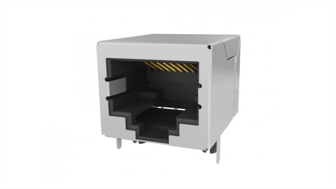 Amphenol Communications Solutions RJE09 Cat.3 Ethernet-Steckverbinder Buchse, 1x1-Port 1-polig Vernickelte