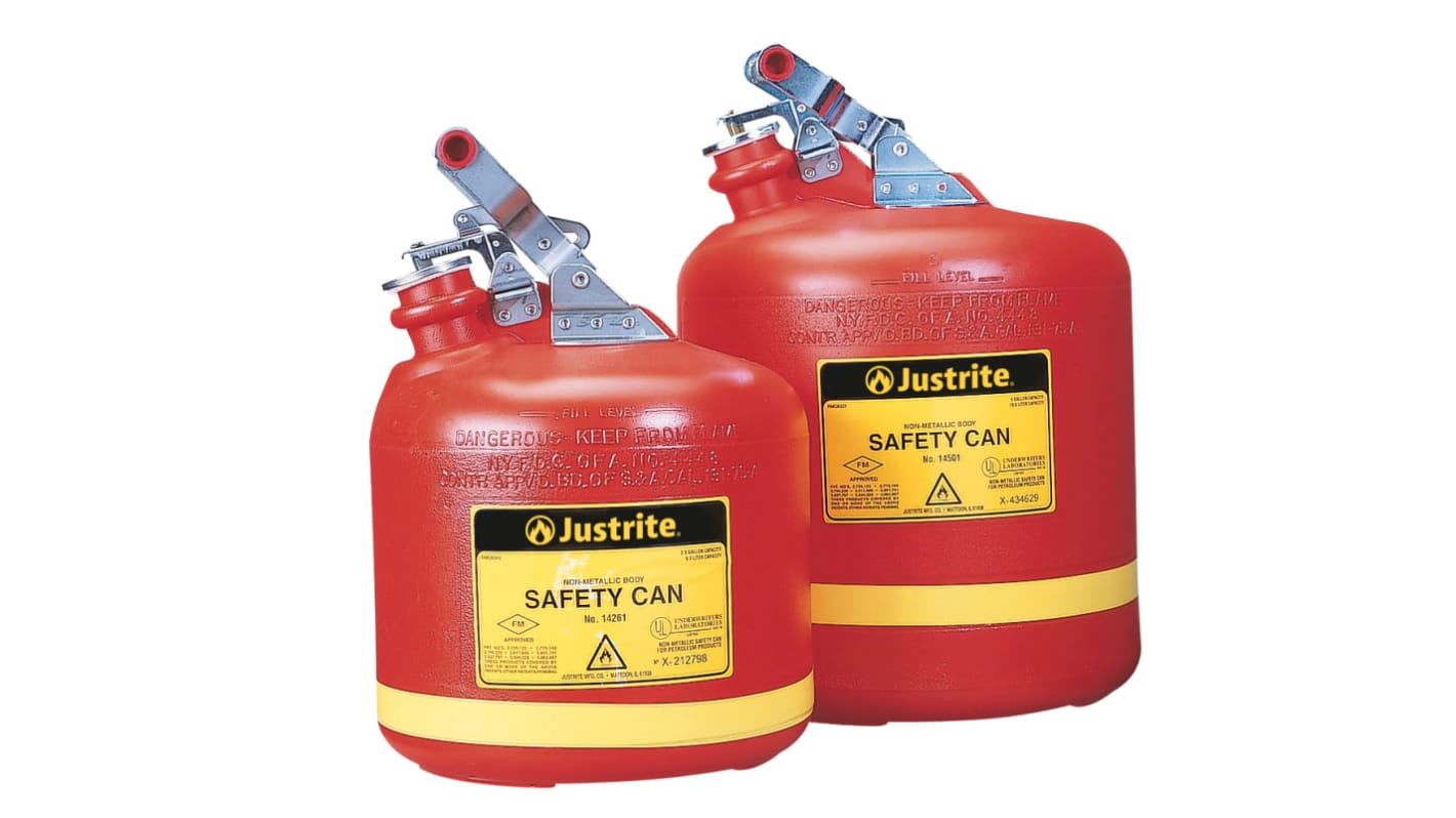 Justrite Polyethylene Safety Can, 9L