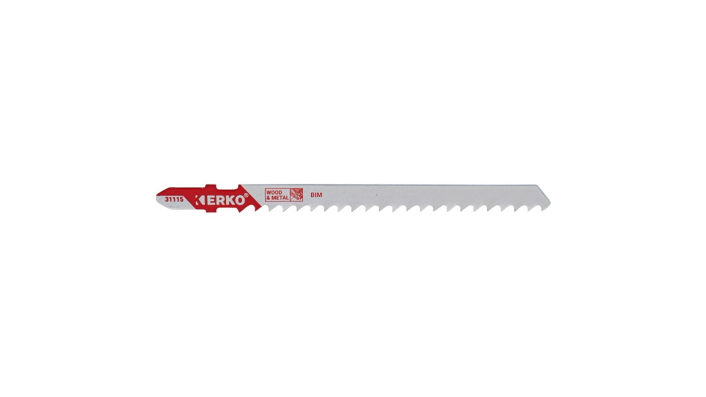 ERKO, 6 Teeth Per Inch Wood 90mm Cutting Length Jigsaw Blade, Pack of 5
