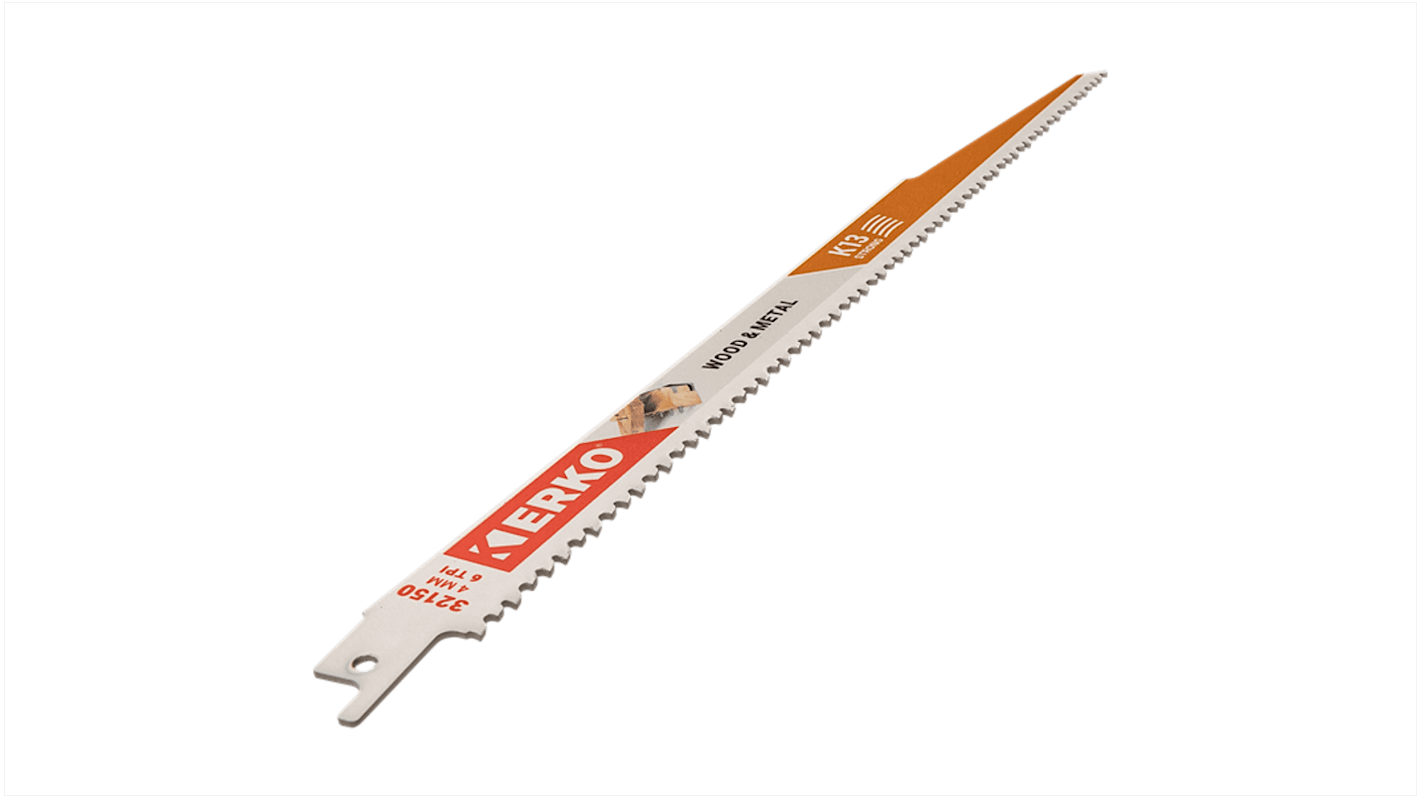 ERKO, 6 Teeth Per Inch Wood 300mm Cutting Length Reciprocating Saw Blade, Pack of 5