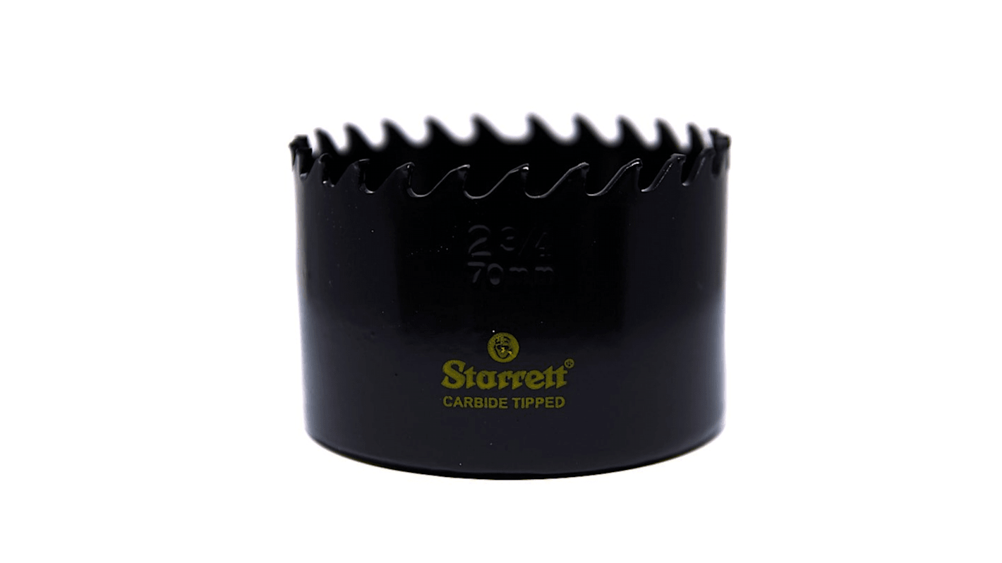 Scie cloche Starrett Carbure de tungstène 70mm, profondeur de coupe 41mm