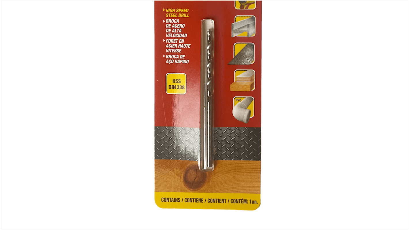 KBAR025 Starrett KBAR Series HSS Twist Drill Bit, 2.5mm Diameter, 57