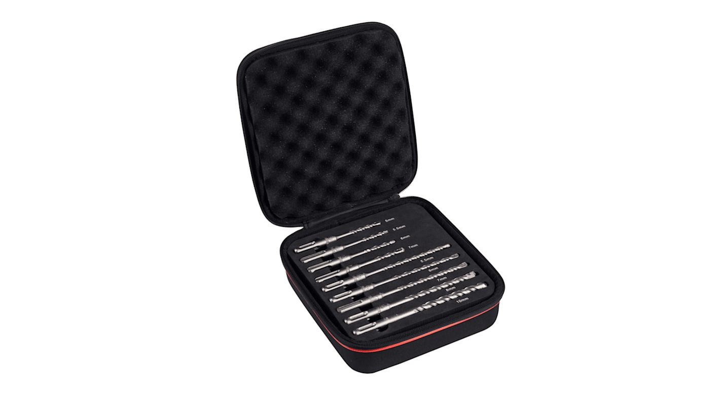 Coffret de forets SDS Starrett HSS 5mm à 10mm, 9 pièces