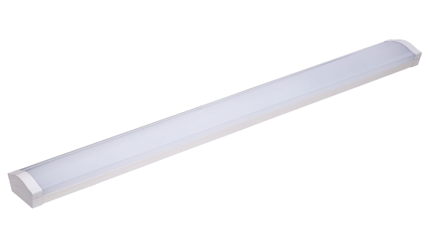 Luminaria lineal RS PRO, Emergencia, 220 → 240 V, 22 W, 28 W, 34 W, 40 W, 1 tubo, LED, 1,5 m x 180 mm, IP20,