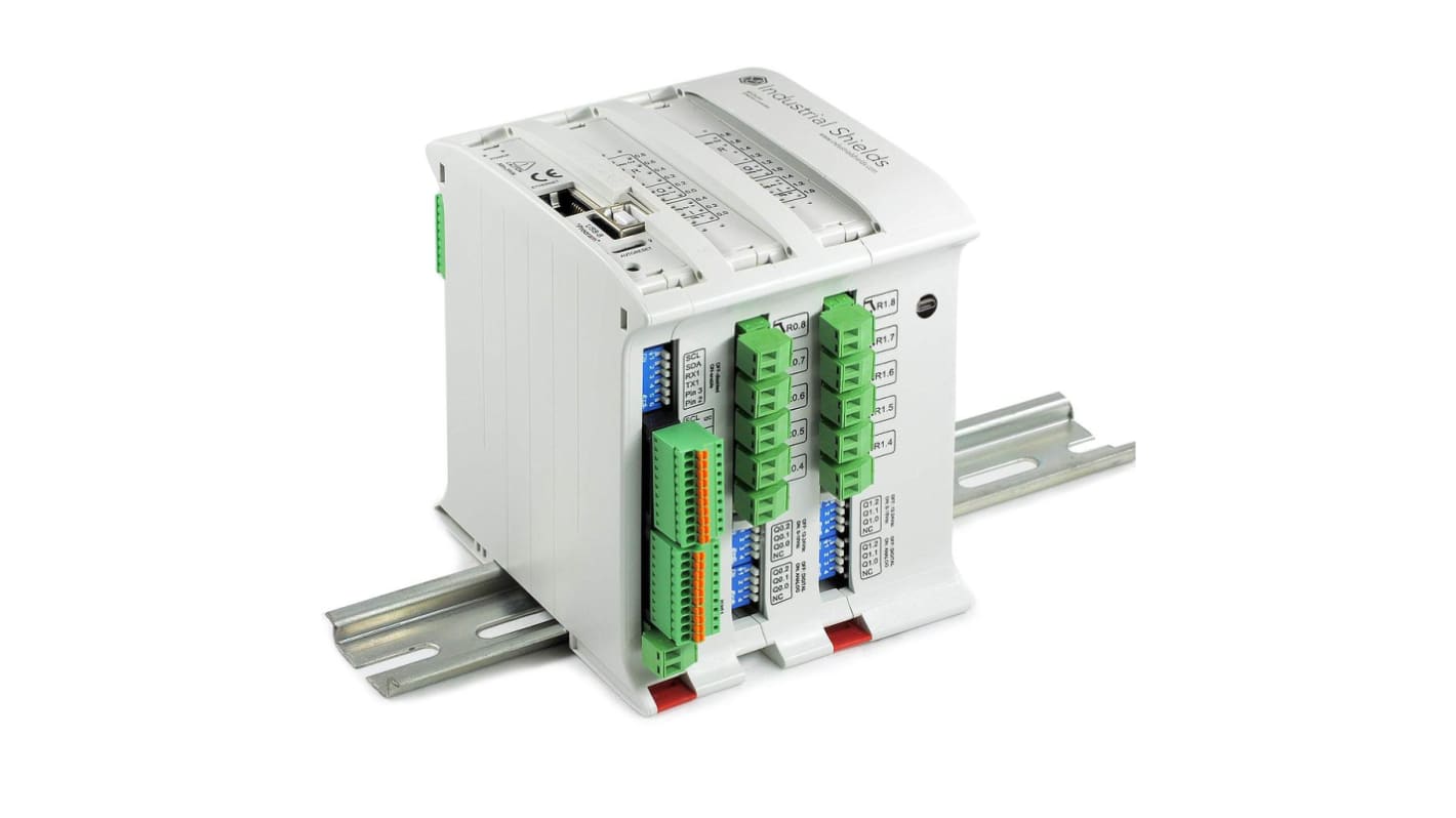 Módulo de E/S PLC Industrial Shields M-Duino HF WiFi y BLE, 12 → 24 V dc, 19 entradas tipo Analógico, digital