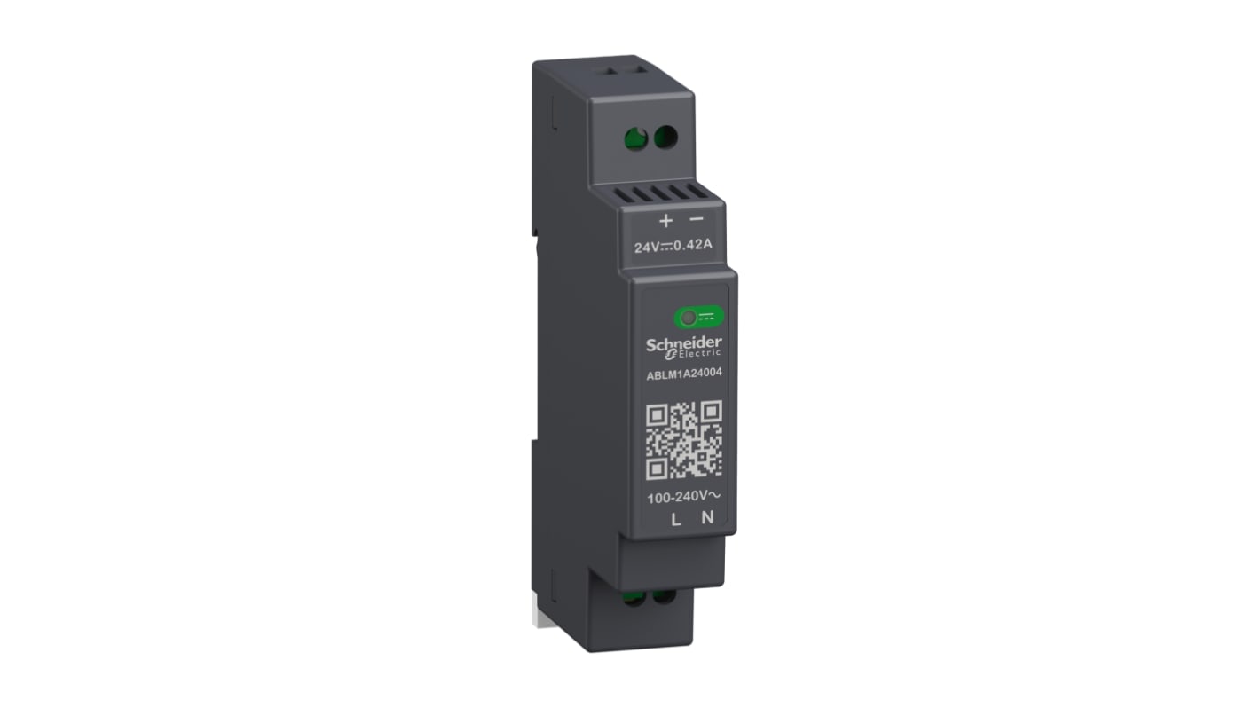 Schneider Electric Modicon Switched Mode DIN Rail Power Supply, 240V ac ac Input, 24V dc dc Output, 420mA Output, 10W