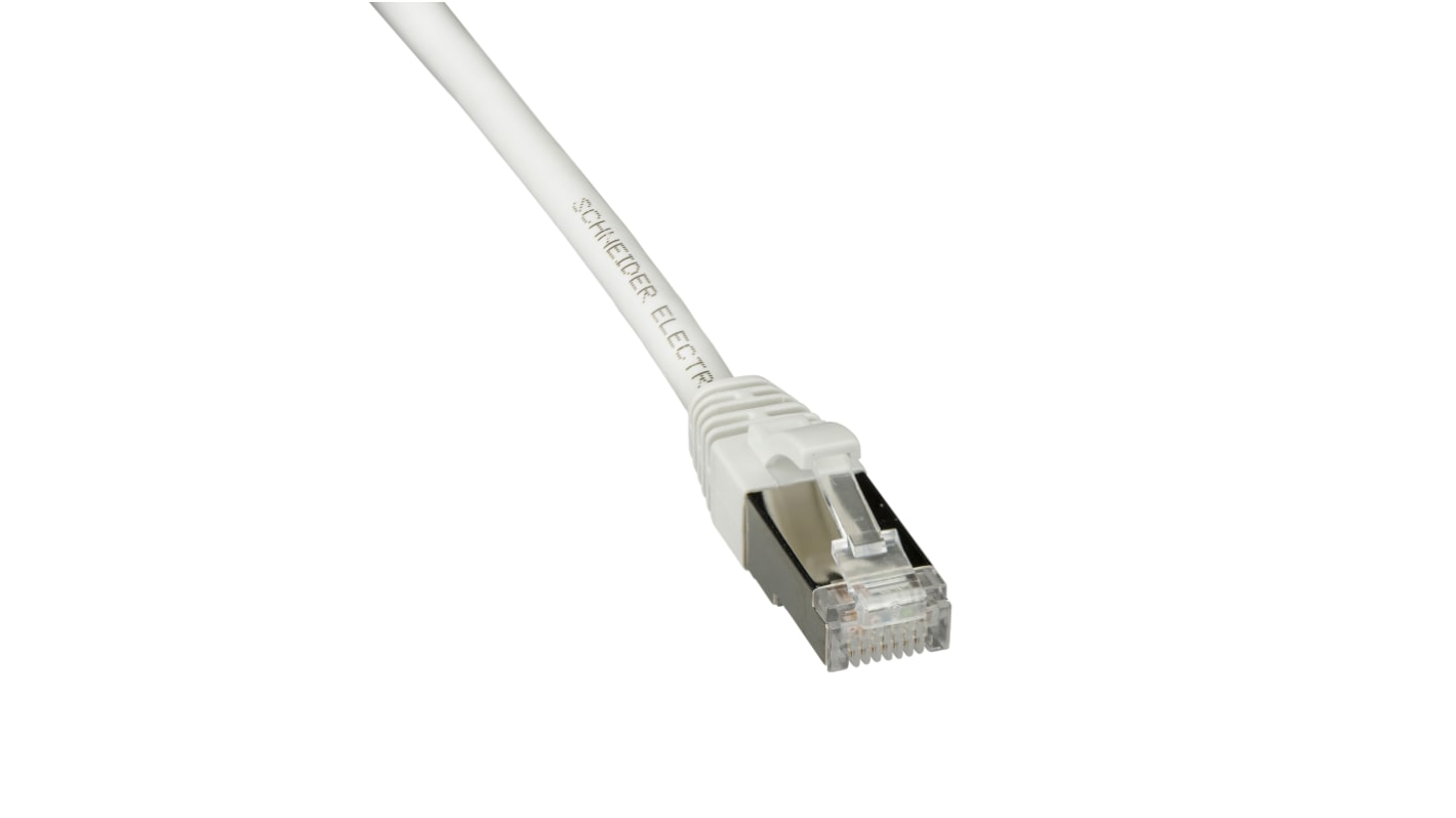 Cable de conexión Cat6a Schneider Electric de color Blanco, long. 3m, funda de Polietileno (PE), Pirorretardante